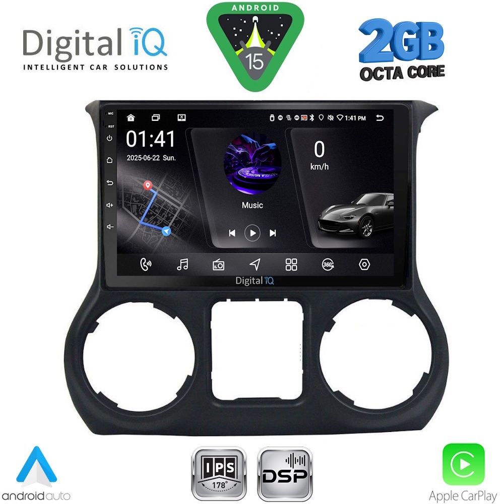 Βλησαρούλης Car Center - DIGITAL IQ RSF 4296_CPA (10inc) MULTIMEDIA TABLET for JEEP WRANGLER  mod. 2014-2017