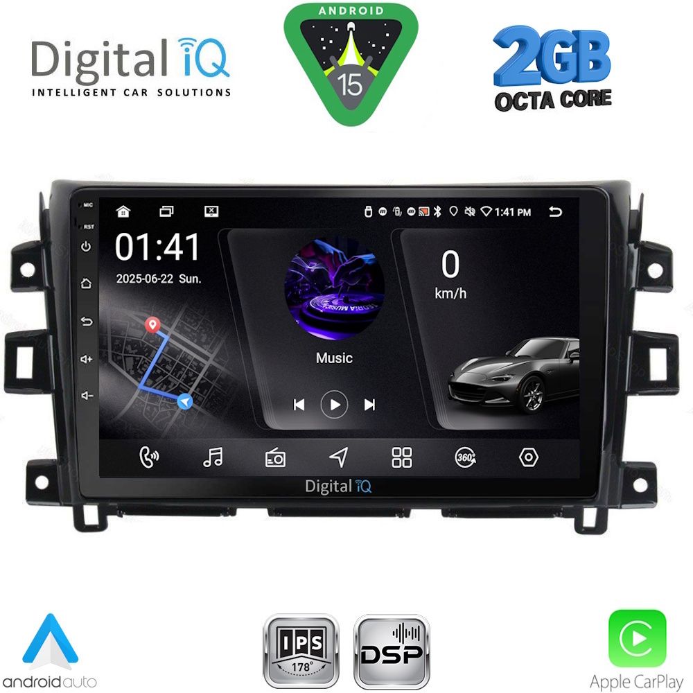 Βλησαρούλης Car Center - DIGITAL IQ RSF 4456_CPA (10inc) MULTIMEDIA TABLET for NISSAN NAVARA mod. 2016-2025