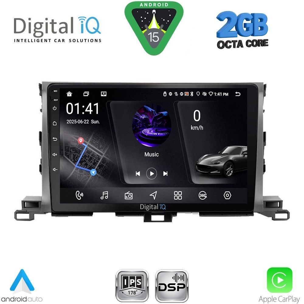 Βλησαρούλης Car Center - DIGITAL IQ RSF 4700_CPA (10inc) MULTIMEDIA TABLET for TOYOTA HIGHLANDER mod. 2014-2019