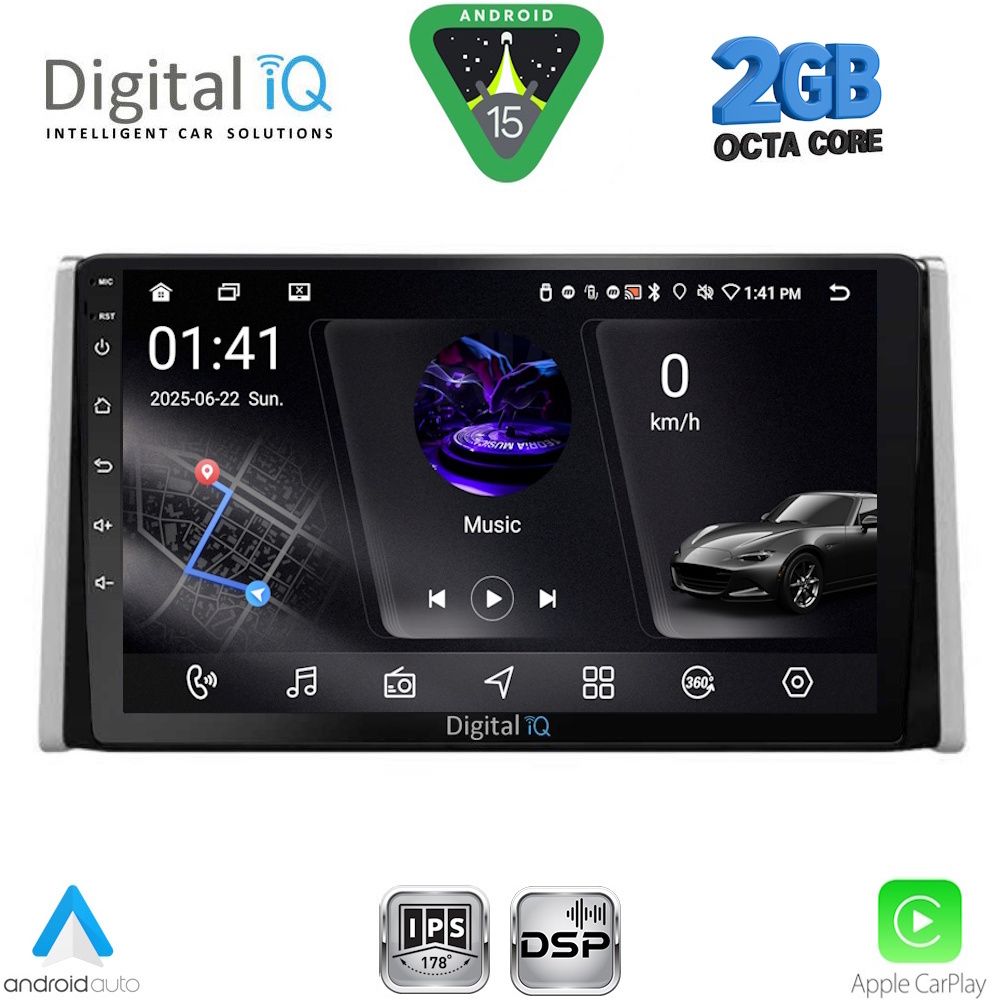 Βλησαρούλης Car Center - DIGITAL IQ RSF 4734_CPA (10inc) MULTIMEDIA TABLET for TOYOTA RAV 4 mod. 2019-2025