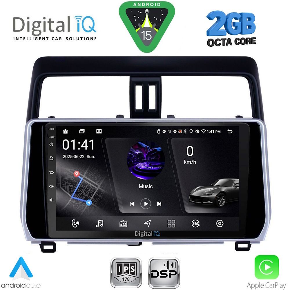 Βλησαρούλης Car Center - DIGITAL IQ RSF 4739_CPA (10inc) MULTIMEDIA TABLET for TOYOTA LAND CRUISER mod. 2019-2023