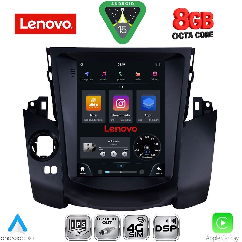 Βλησαρούλης Car Center - LENOVO SSW 10969_CPA TESLA STYLE  for TOYOTA RAV 4 mod. 2006-2012