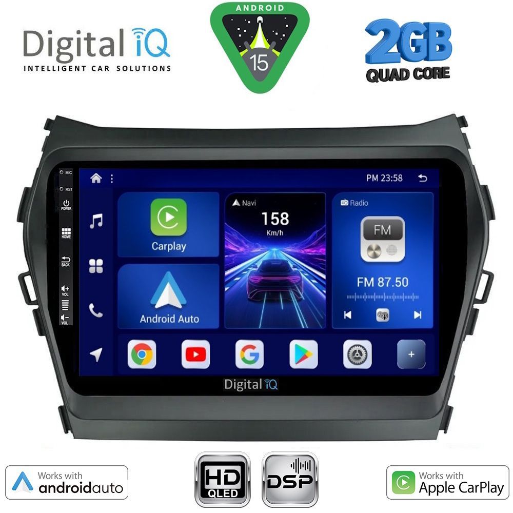 Βλησαρούλης Car Center - DIGITAL IQ BXC 3238_CPAA (9inc) MULTIMEDIA TABLET for HYUNDAI IX45 - SANTA FE mod. 2013-2017