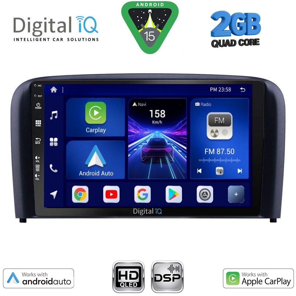 Βλησαρούλης Car Center - DIGITAL IQ BXC 3786_CPAA (9inc) MULTIMEDIA TABLET for VOLVO S80 mod. 1998-2006