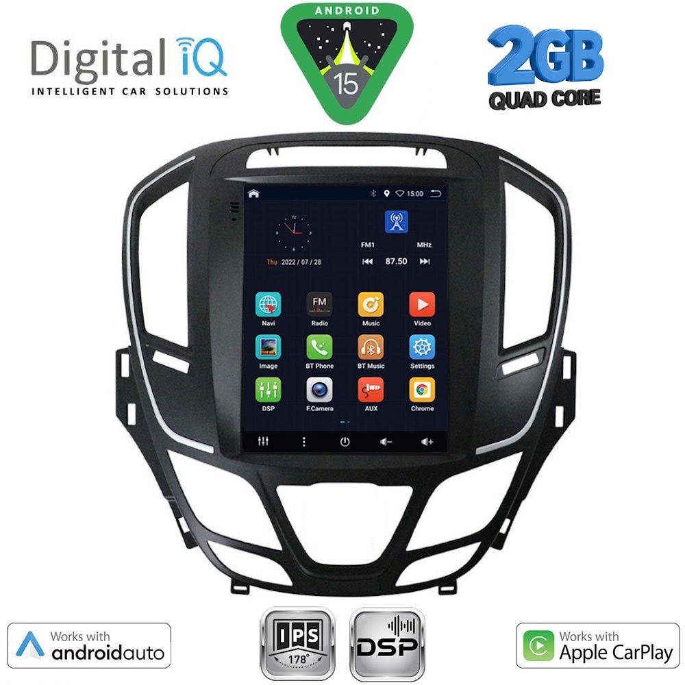 Βλησαρούλης Car Center - DIGITAL IQ BXC 3915_CPAA TESLA STYLE for OPEL INSIGNIA II mod. 2014-2017