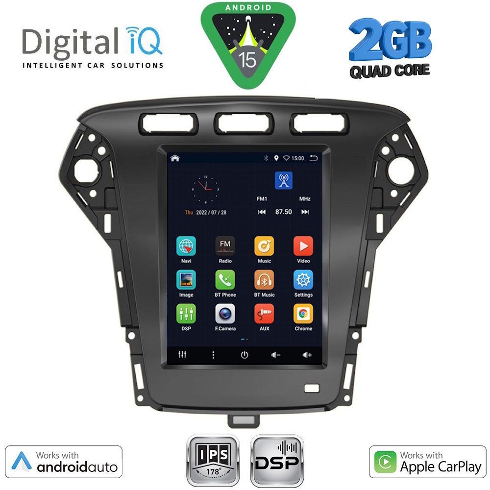 Βλησαρούλης Car Center - DIGITAL IQ BXC 3958_CPAA TESLA STYLE for FORD MONDEO mod. 2010-2013