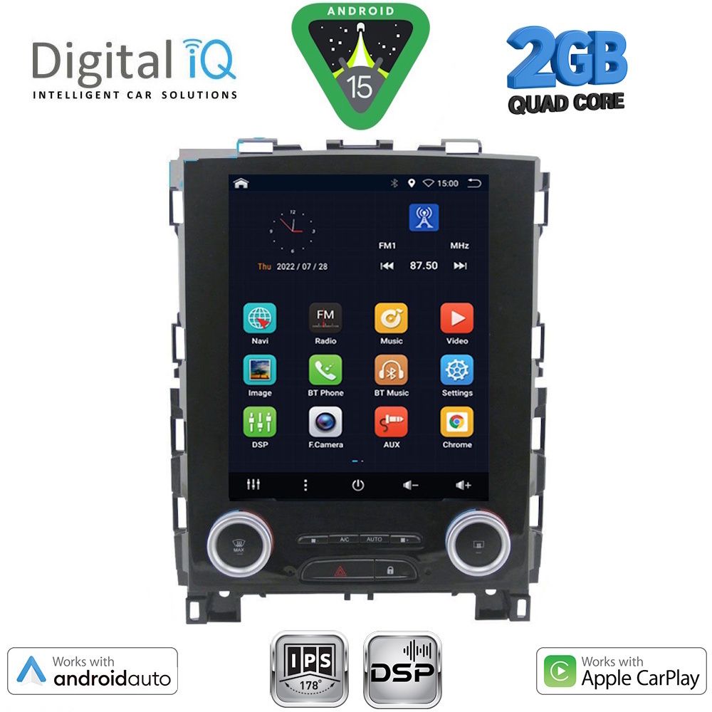 Βλησαρούλης Car Center - DIGITAL IQ BXC 3998_CPAA TESLA STYLE for RENAULT KOLEOS – MEGANE 4 mod. 2016-2025