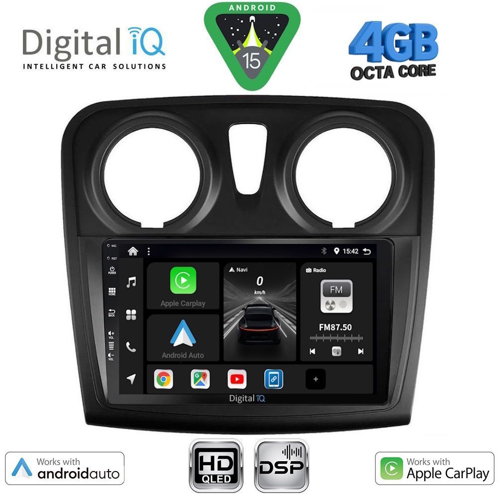Βλησαρούλης Car Center - DIGITAL IQ BXF 6108_CPAA (9inc) MULTIMEDIA TABLET for DACIA LOGAN – SANDERO mod. 2012-2019