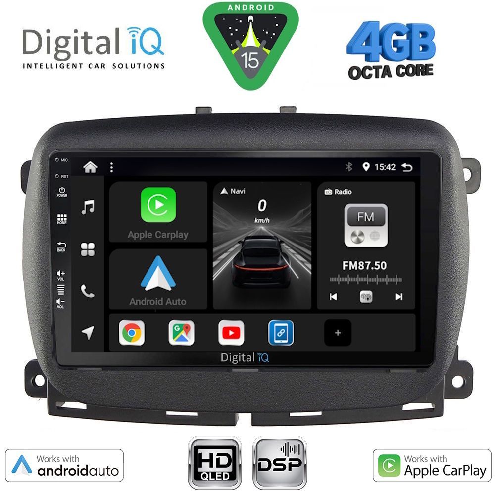 Βλησαρούλης Car Center - DIGITAL IQ BXF 6131_CPAA (9inc) MULTIMEDIA TABLET for FIAT 500 mod. 2016-2025