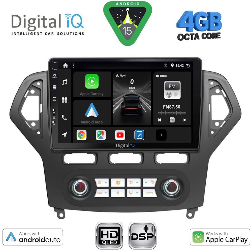 Βλησαρούλης Car Center - DIGITAL IQ BXF 6162_CPAA CLIMA (10inc) MULTIMEDIA TABLET for FORD MONDEO mod. 2007-2011