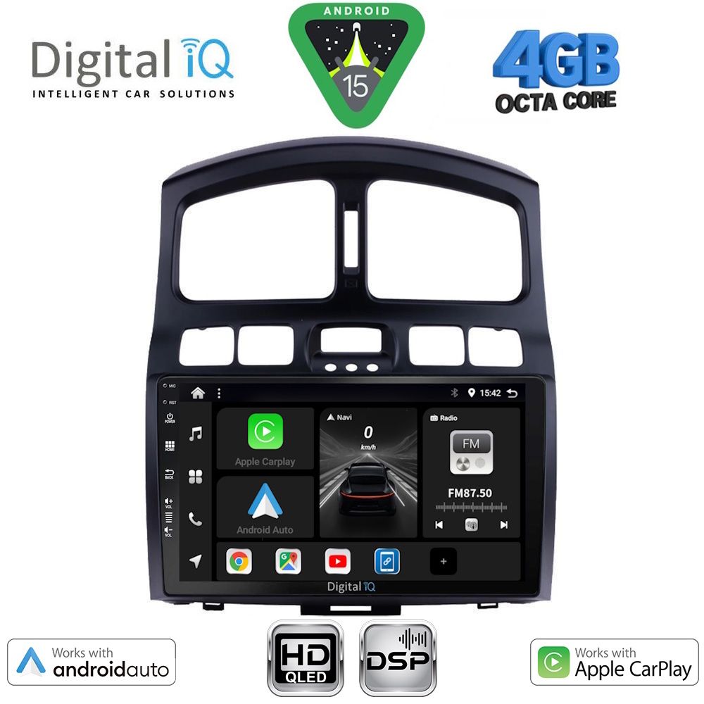 Βλησαρούλης Car Center - DIGITAL IQ BXF 6236_CPAA (9inc) MULTIMEDIA TABLET for HYUNDAI SANTA FE  mod. 2003-2006