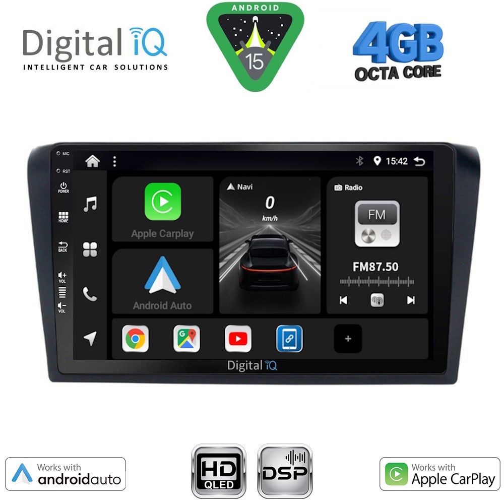 Βλησαρούλης Car Center - DIGITAL IQ BXF 6365_CPAA (9inc) MULTIMEDIA TABLET for MAZDA 3 mod. 2003-2008