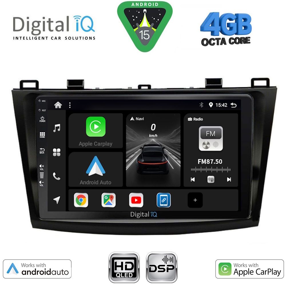 Βλησαρούλης Car Center - DIGITAL IQ BXF 6366_CPAA (9inc) MULTIMEDIA TABLET for MAZDA 3 mod. 2009-2014