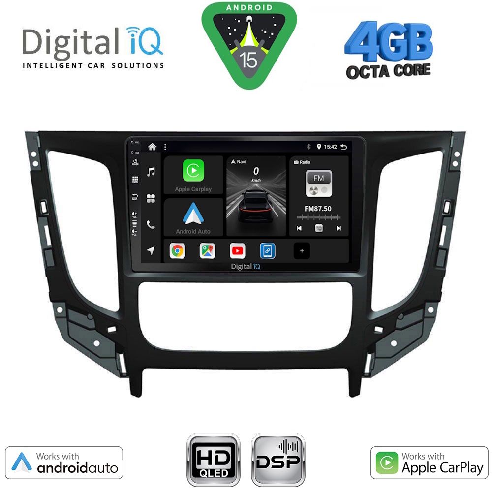 Βλησαρούλης Car Center - DIGITAL IQ BXF 6437CL_CPAA (9inc) MULTIMEDIA TABLET for MITSUBISHI L200 mod. 2015-2019 με CLIMA