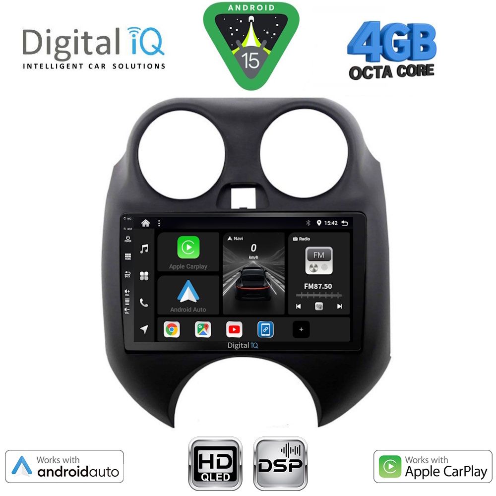 Βλησαρούλης Car Center - DIGITAL IQ BXF 6459_CPAA (9inc) MULTIMEDIA TABLET for NISSAN MICRA mod. 2010-2014