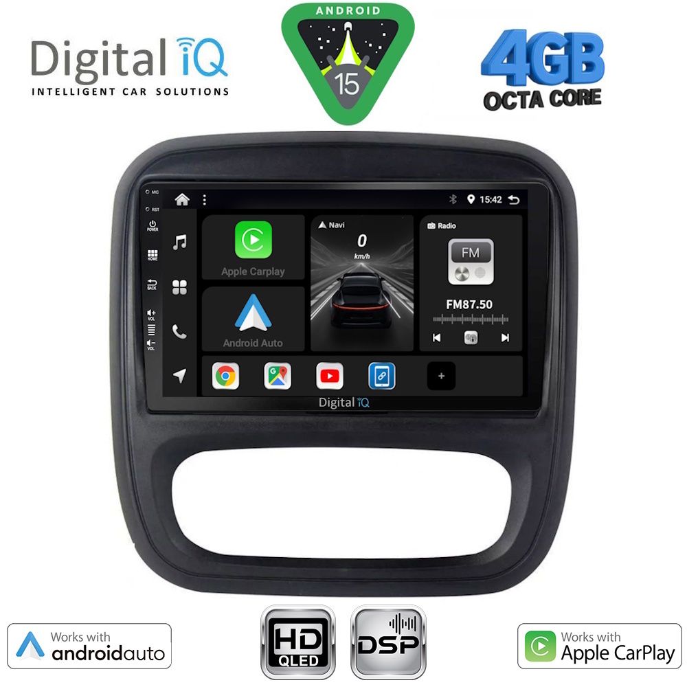 Βλησαρούλης Car Center - DIGITAL IQ BXF 6499_CPAA (9inc) MULTIMEDIA TABLET for OPEL VIVARO – RENAULT TRAFIC – FIAT TALENDO – NISSAN NV 300 mod. 2014-2019