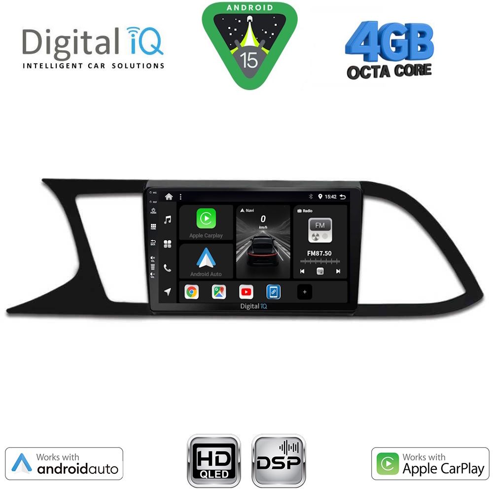 Βλησαρούλης Car Center - DIGITAL IQ BXF 6575_CPAA (9inc) MULTIMEDIA TABLET for SEAT LEON mod. 2012-2021