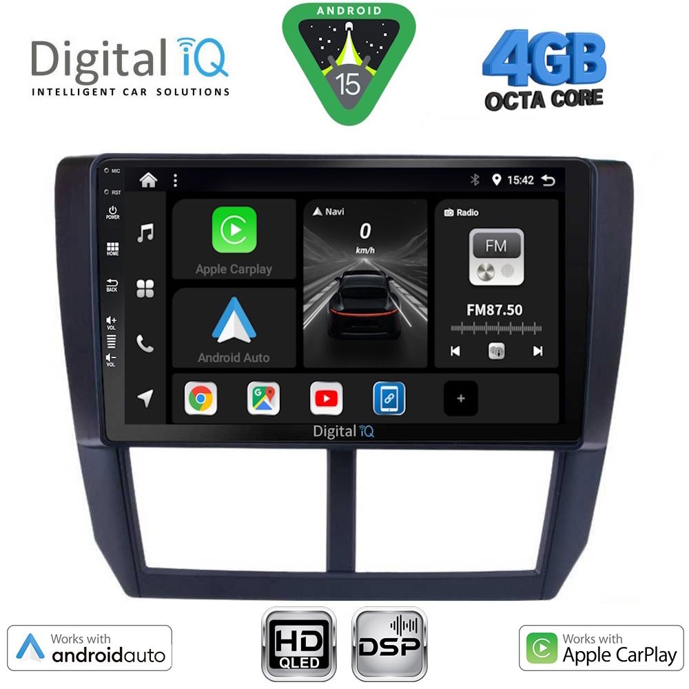 Βλησαρούλης Car Center - DIGITAL IQ BXF 6662_CPAA (9inc) MULTIMEDIA TABLET for SUBARU FORESTER - IMPREZA - XV mod. 2008-2013