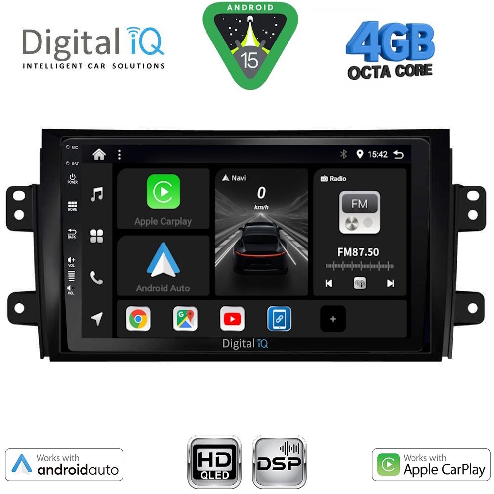 Βλησαρούλης Car Center - DIGITAL IQ BXF 6688_CPAA (9inc) MULTIMEDIA TABLET for FIAT SEDICI – SUZUKI SX4 mod. 2005-2013