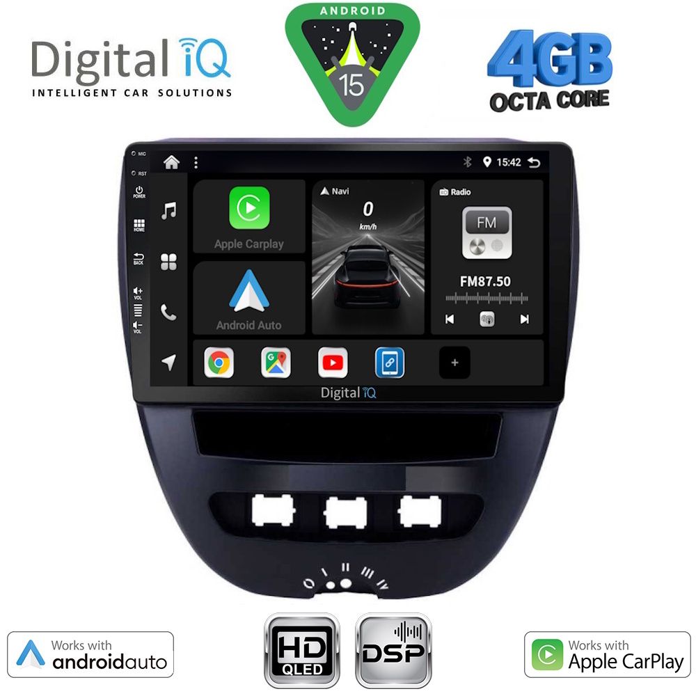 Βλησαρούλης Car Center - DIGITAL IQ BXF 6707_CPAA (10inc) MULTIMEDIA TABLET for CITROEN C1-PEUGEOT 107-TOYOTA AYGO mod. 2005-2014