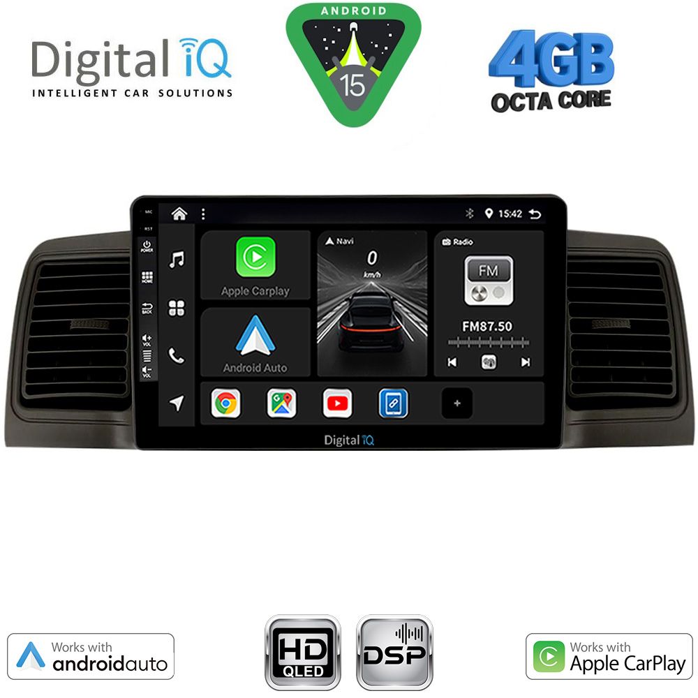 Βλησαρούλης Car Center - DIGITAL IQ BXF 6712BL_CPAA (9inc) MULTIMEDIA TABLET for TOYOTA COROLLA mod. 2001-2006 (BLACK)