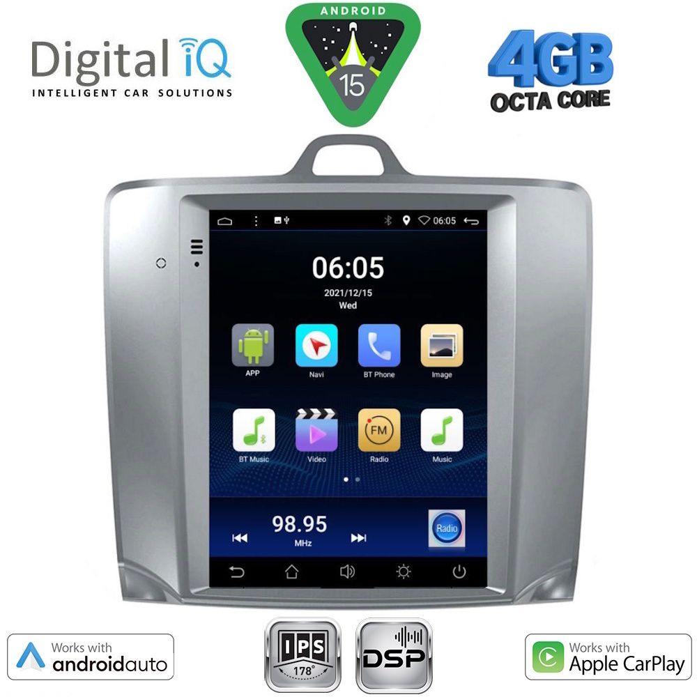 Βλησαρούλης Car Center - DIGITAL IQ BXF 6956_CPAA TESLA STYLE for FORD FOCUS mod. 2004-2011