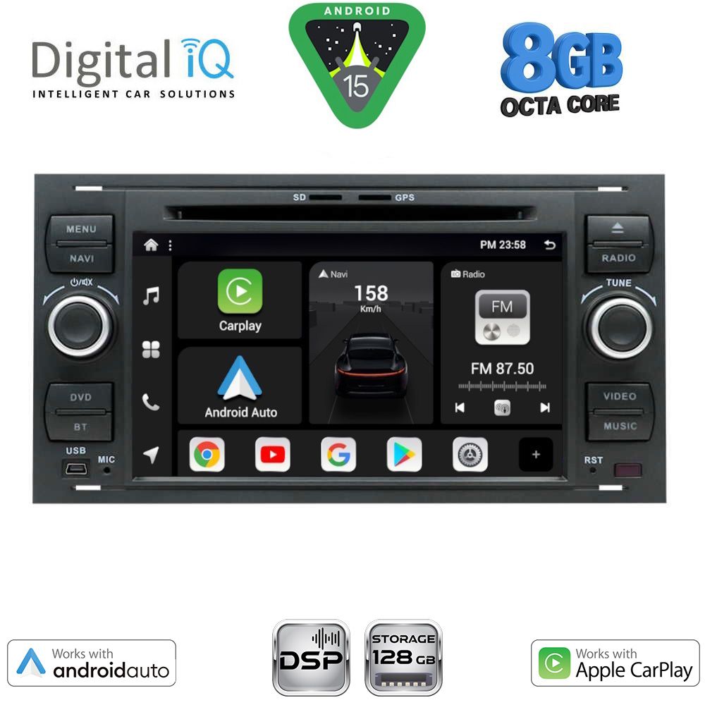 Βλησαρούλης Car Center - DIGITAL IQ BXF 702_CPAA (7'' DECK) MULTIMEDIA SYSTEM for FORD mod. 2004-2008
