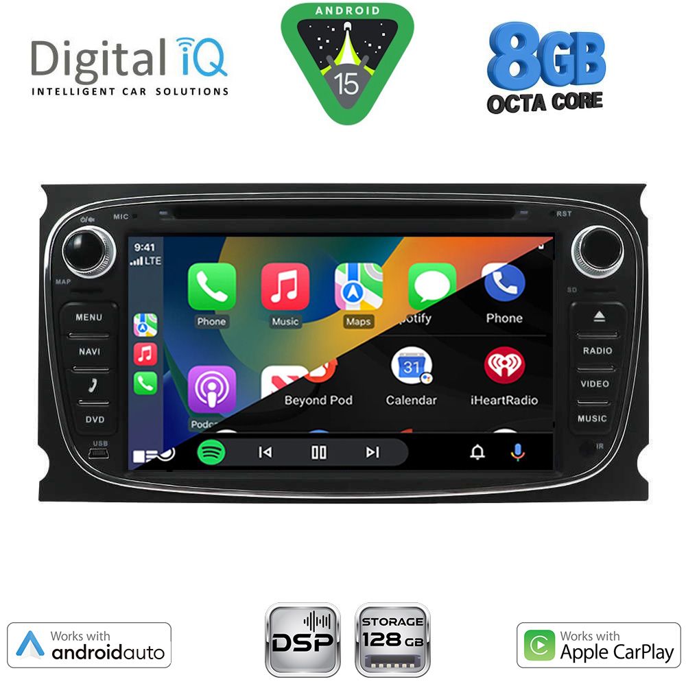 Βλησαρούλης Car Center - DIGITAL IQ BXF 703B_CPAA (7'' DECK) MULTIMEDIA SYSTEM for FORD mod. 2007-2011
