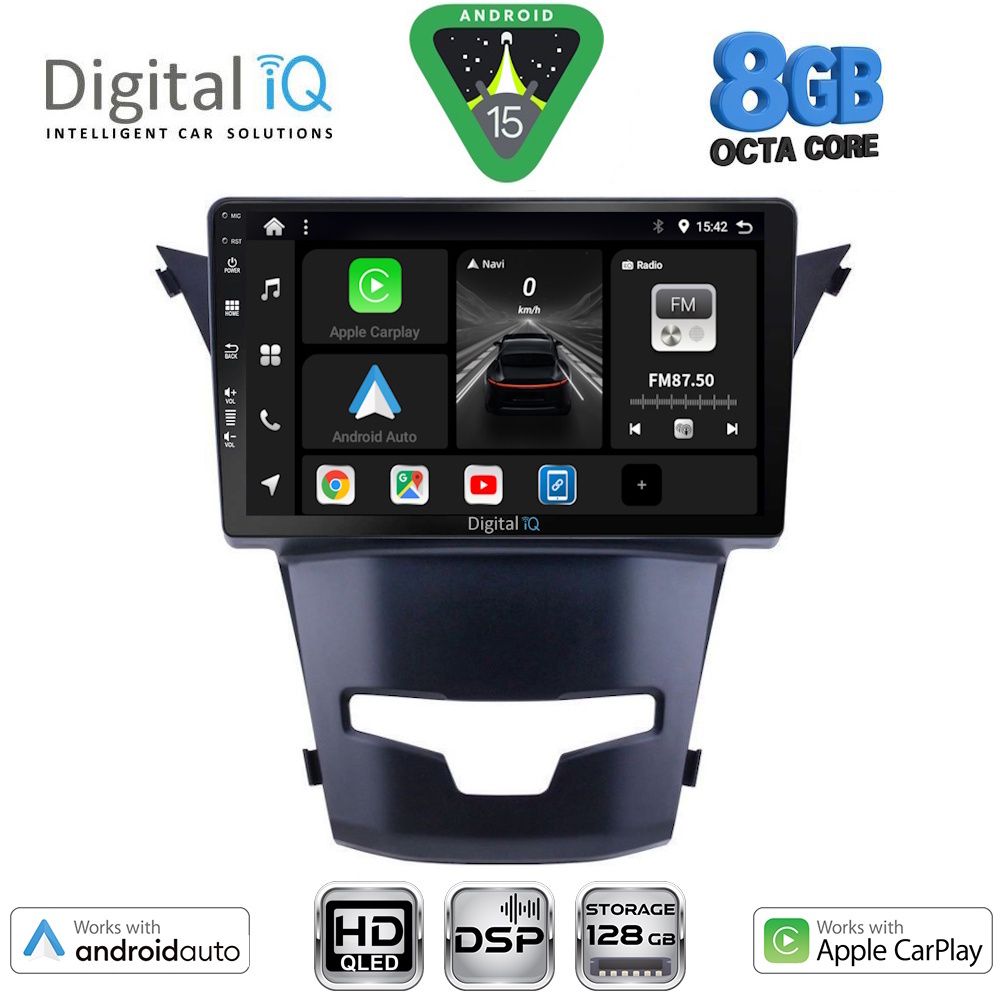Βλησαρούλης Car Center - DIGITAL IQ BXF 7653_CPAA (9inc) MULTIMEDIA TABLET for SSANGYONG KORANDO mod. 2014-2019