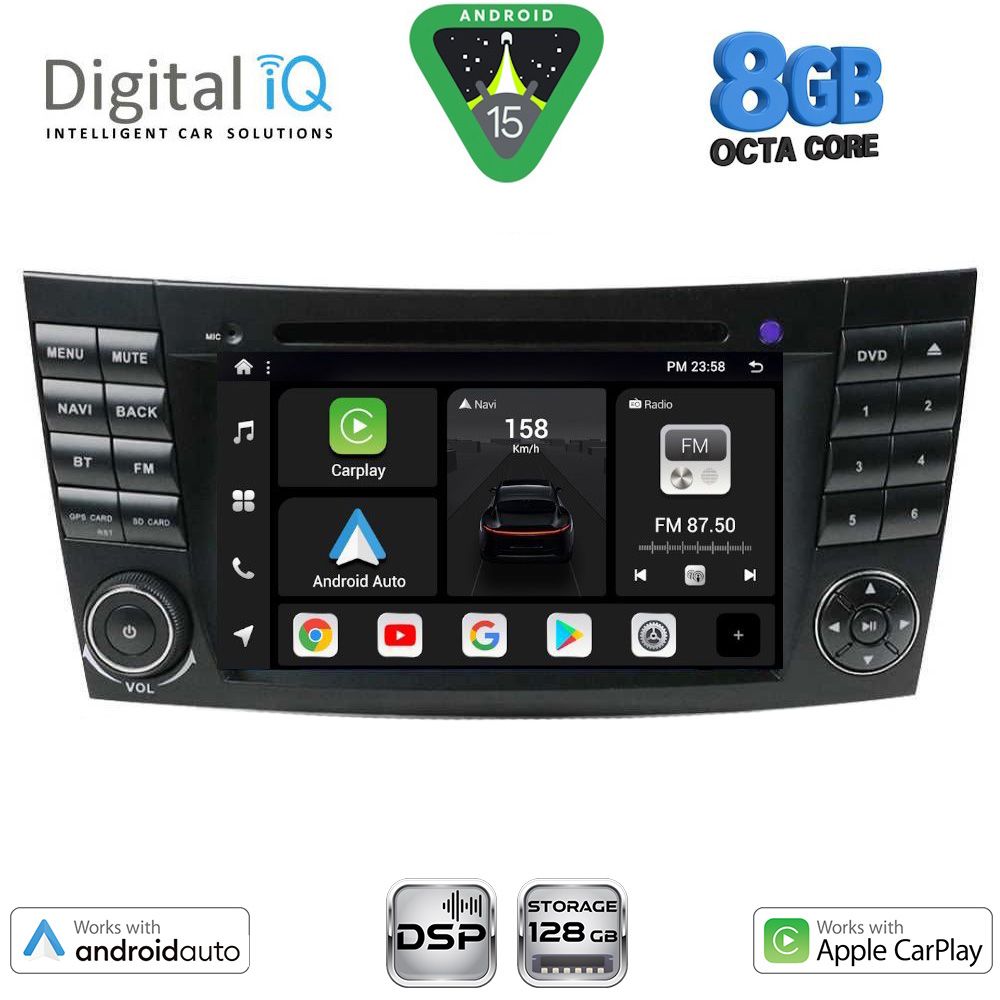 Βλησαρούλης Car Center - DIGITAL IQ BXF 790_CPAA (7'' DVD) MULTIMEDIA SYSTEM for MERCEDES E (W211) – CLS (W219) mod. 2003-2009