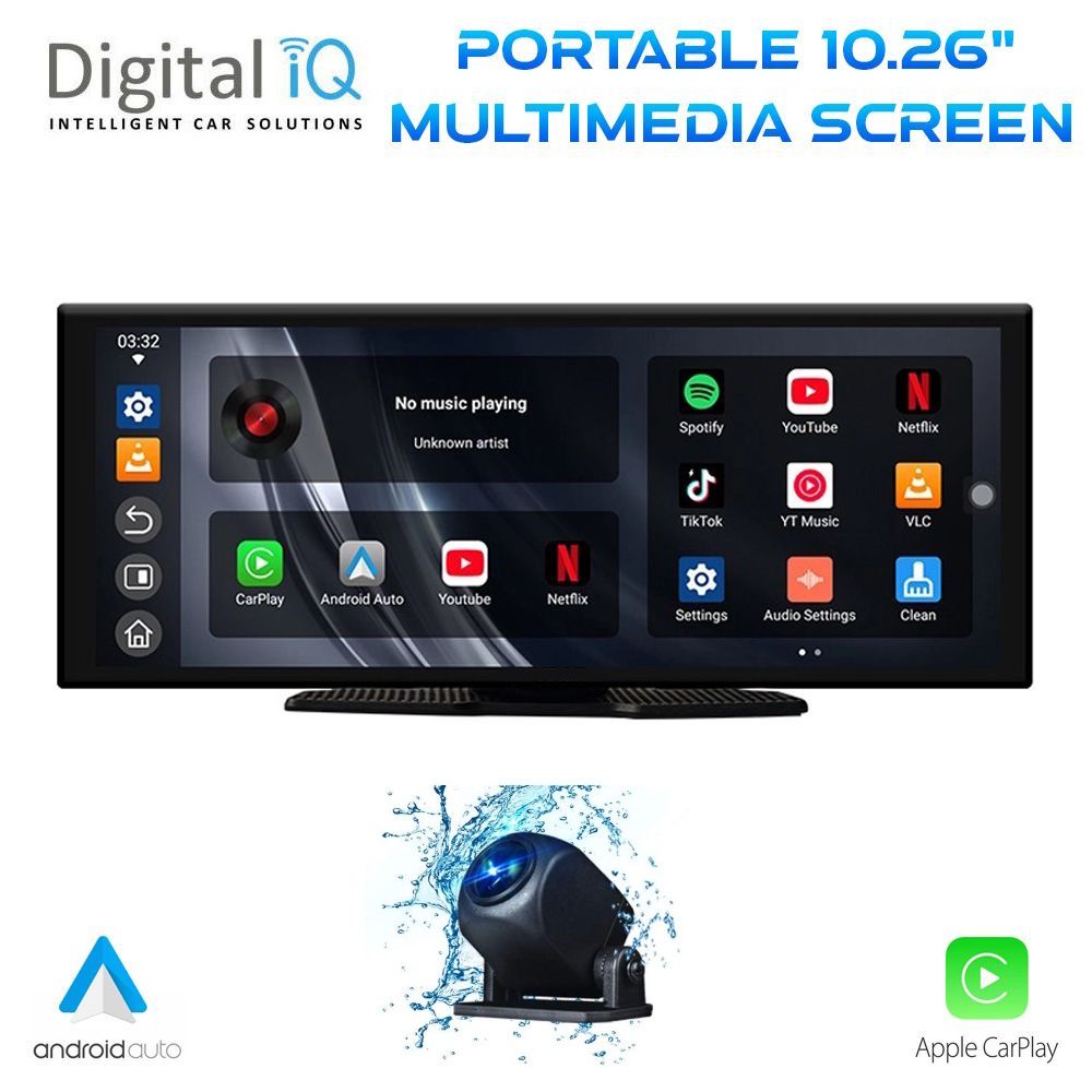 Βλησαρούλης Car Center - DIGITAL IQ PNA 9950_CPAA (10.26inc) (PORTABLE DVR MULTIMEDIA CARPLAY & ANDROID AUTO with YOUTUBE-NTEFLIX..)