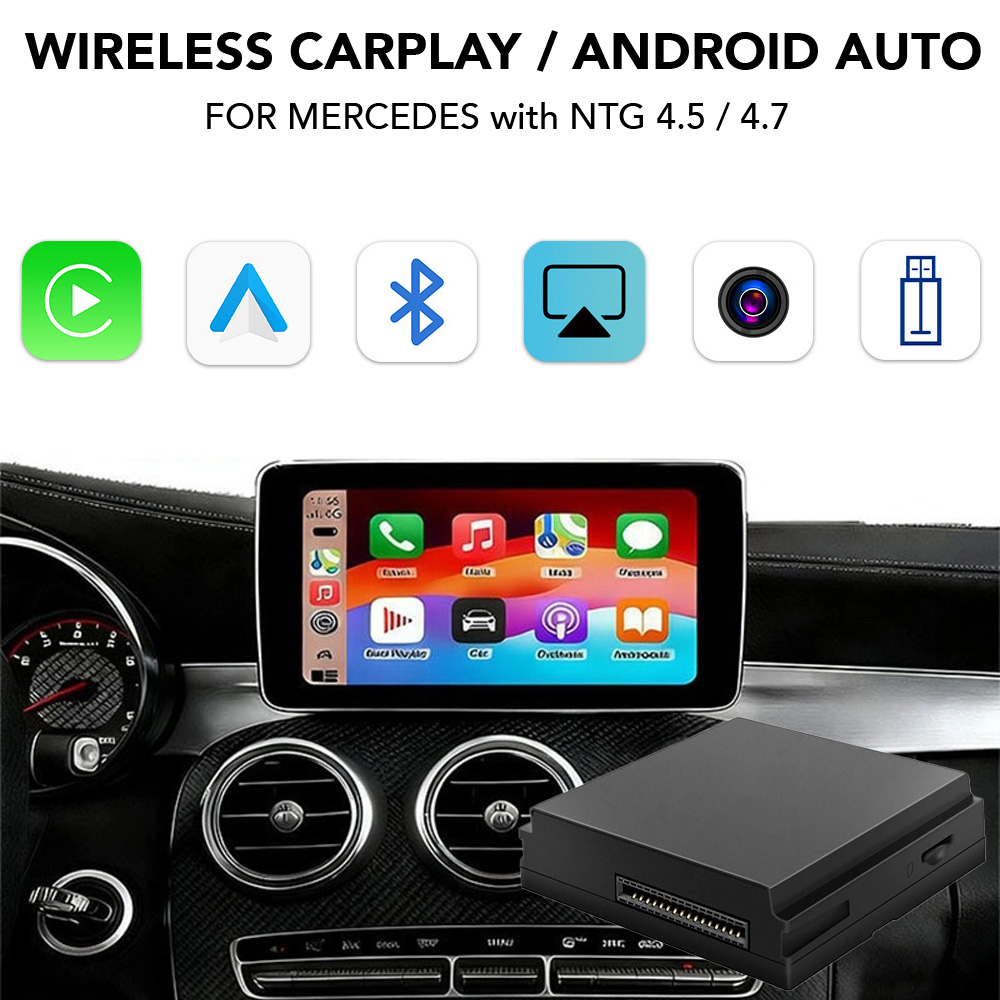 Βλησαρούλης Car Center - DIGITAL IQ BZ 003 CPAA (WIRELESS CARPLAY / ANDROID AUTO BOX for MERCEDES mod. 2012-2015 with NTG 4.5/4.7 with BECKER NAVI DOCK - CAMERA IN)