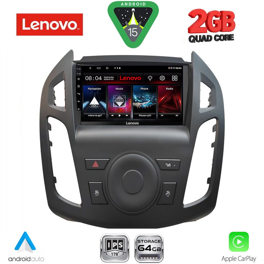 Βλησαρούλης Car Center - LENOVO LVD 2176_CPA (9inc) MULTIMEDIA TABLET for FORD TRANSIT CONNECT mod. 2013-2018