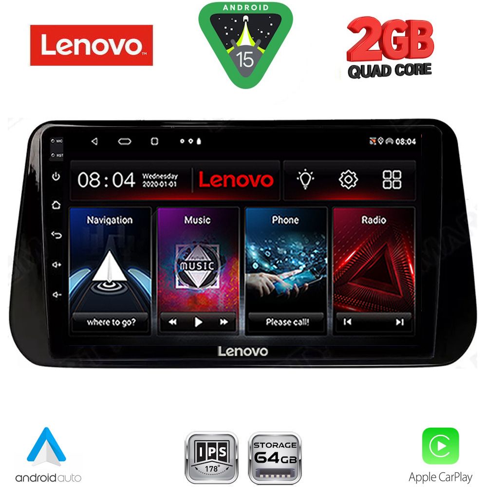 Βλησαρούλης Car Center - LENOVO LVD 2238B_CPA (10inc) MULTIMEDIA TABLET for HYUNDAI IX45 - SANTA FE mod. 2021-2023