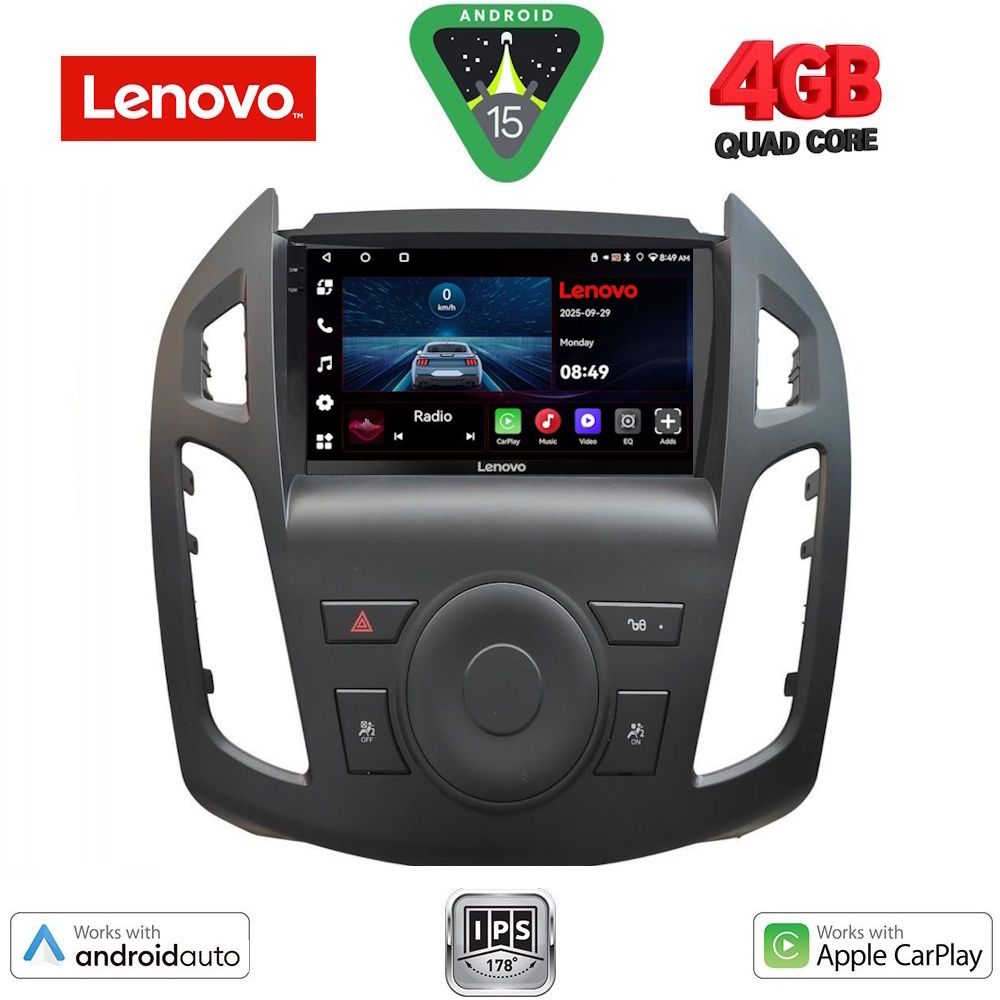 Βλησαρούλης Car Center - LENOVO LVE 8176_CPAA (9inc) MULTIMEDIA TABLET for FORD TRANSIT CONNECT mod. 2013-2018