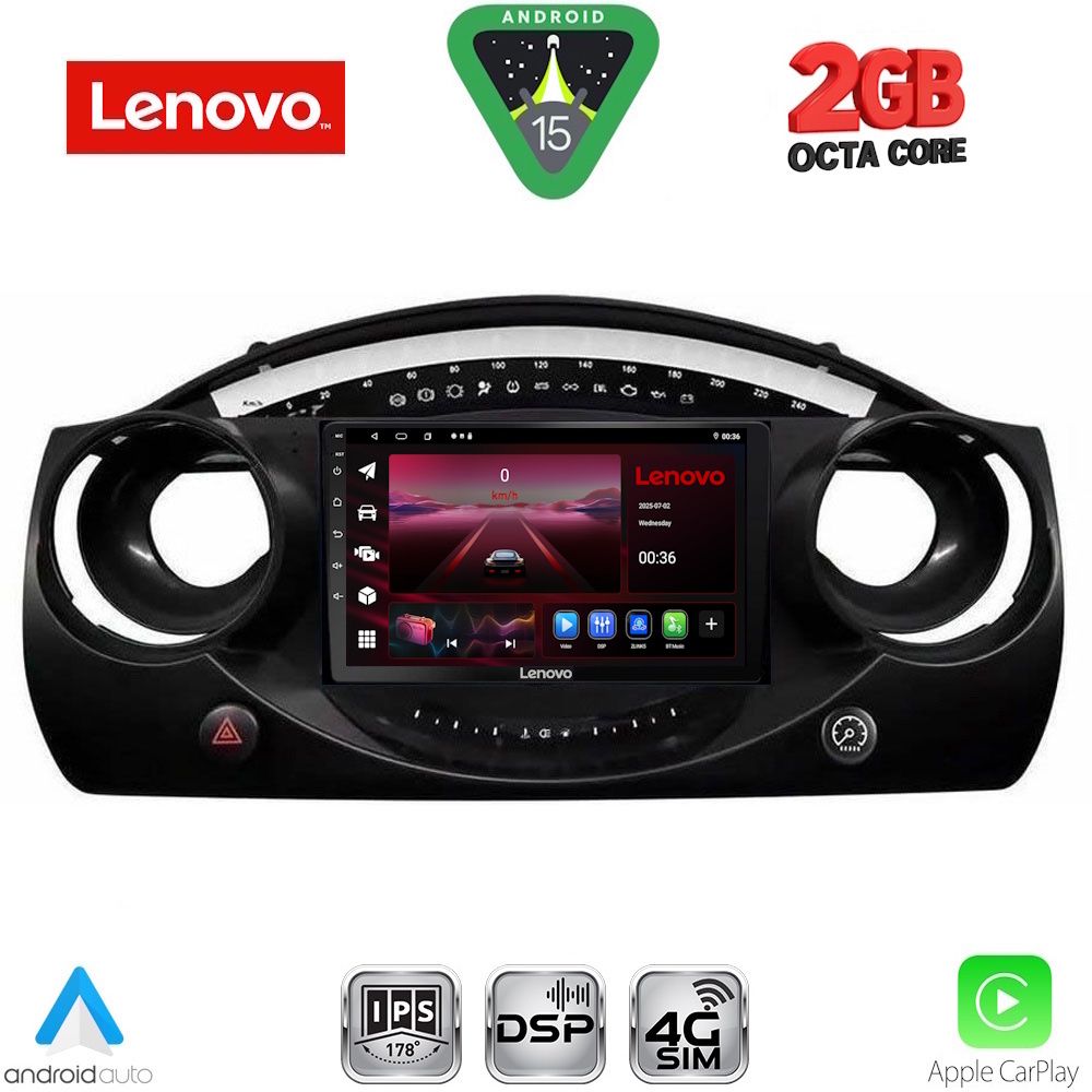 Βλησαρούλης Car Center - LENOVO LVF 5063_CPA (9inc) MULTIMEDIA TABLET for MINI COOPER (R50-R52-R53) mod. 2000-2006