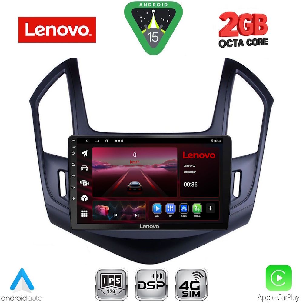 Βλησαρούλης Car Center - LENOVO LVF 5077_CPA (9inc) MULTIMEDIA TABLET for CHEVROLET CRUZE mod. 2013-2015