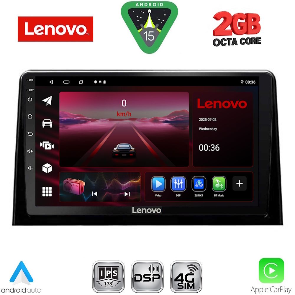 Βλησαρούλης Car Center - LENOVO LVF 5082_CPA (10inc) MULTIMEDIA TABLET for CITROEN BERLINGO – OPEL COMBO – PEUGEOT PARTNER – TOYOTA PROACE mod. 2018-2026 - FIAT DOBLO mod. 2022-2026