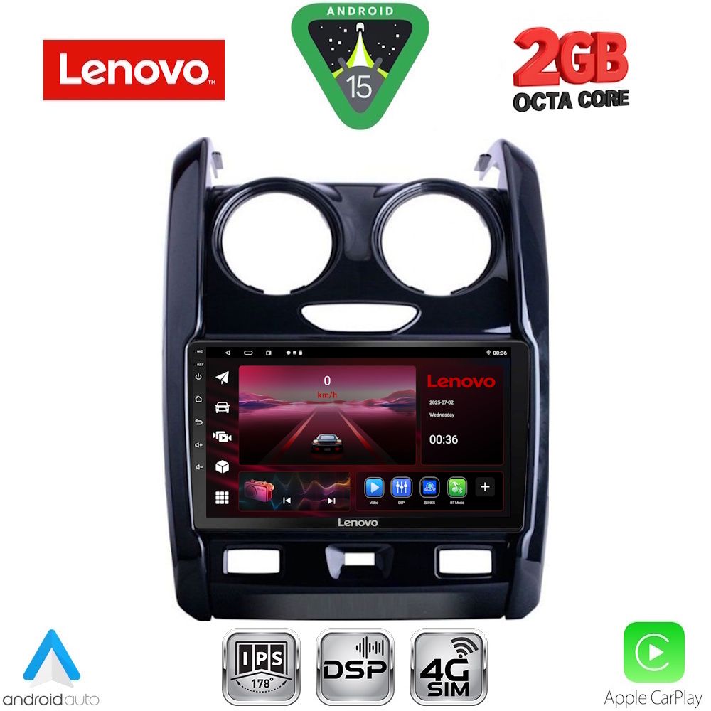 Βλησαρούλης Car Center - LENOVO LVF 5103_CPA (9inc) MULTIMEDIA TABLET for DACIA DUSTER mod. 2012-2019