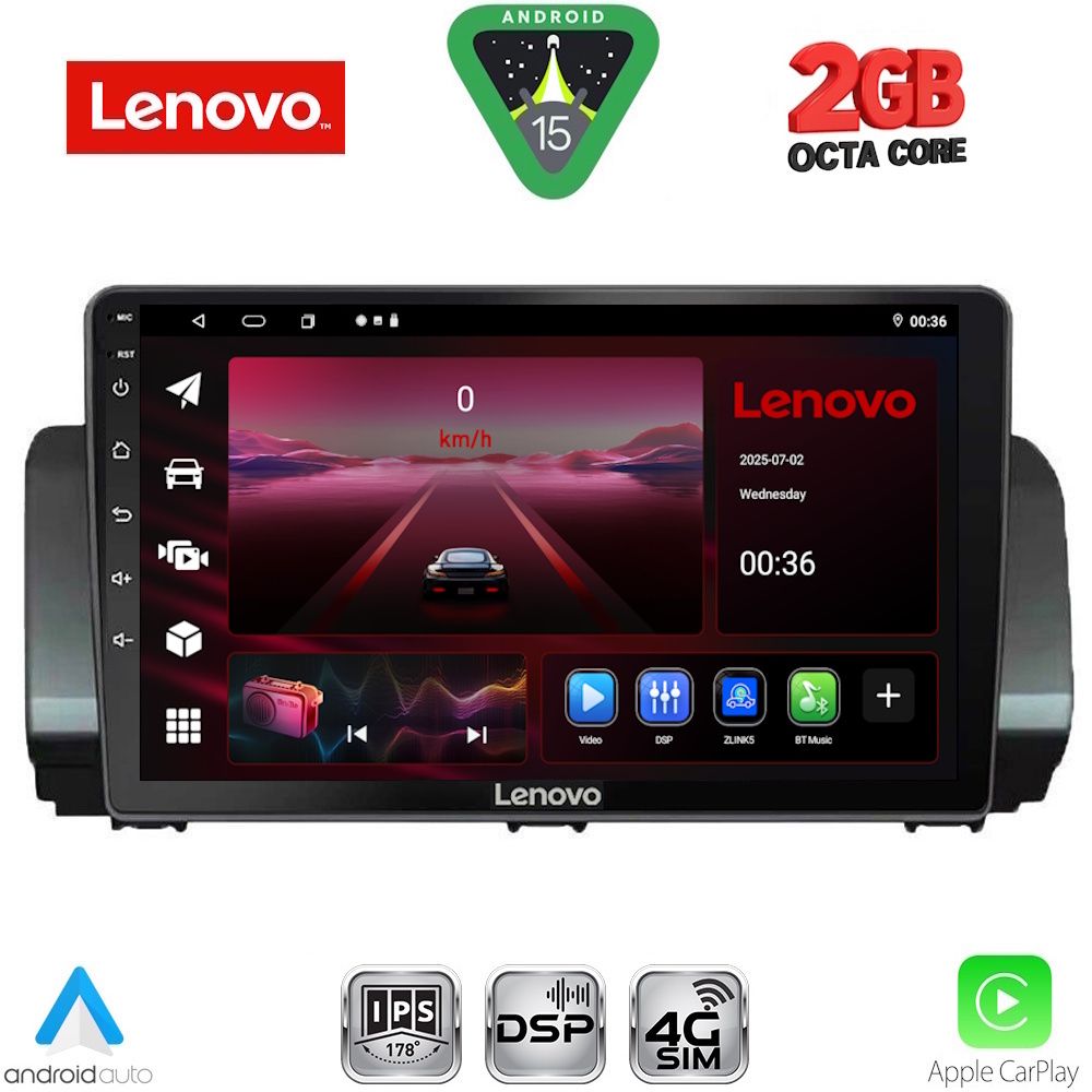 Βλησαρούλης Car Center - LENOVO LVF 5109_CPA (9inc) MULTIMEDIA TABLET for DACIA LOGAN - SANDERO - JOGGER mod. 2020-2026