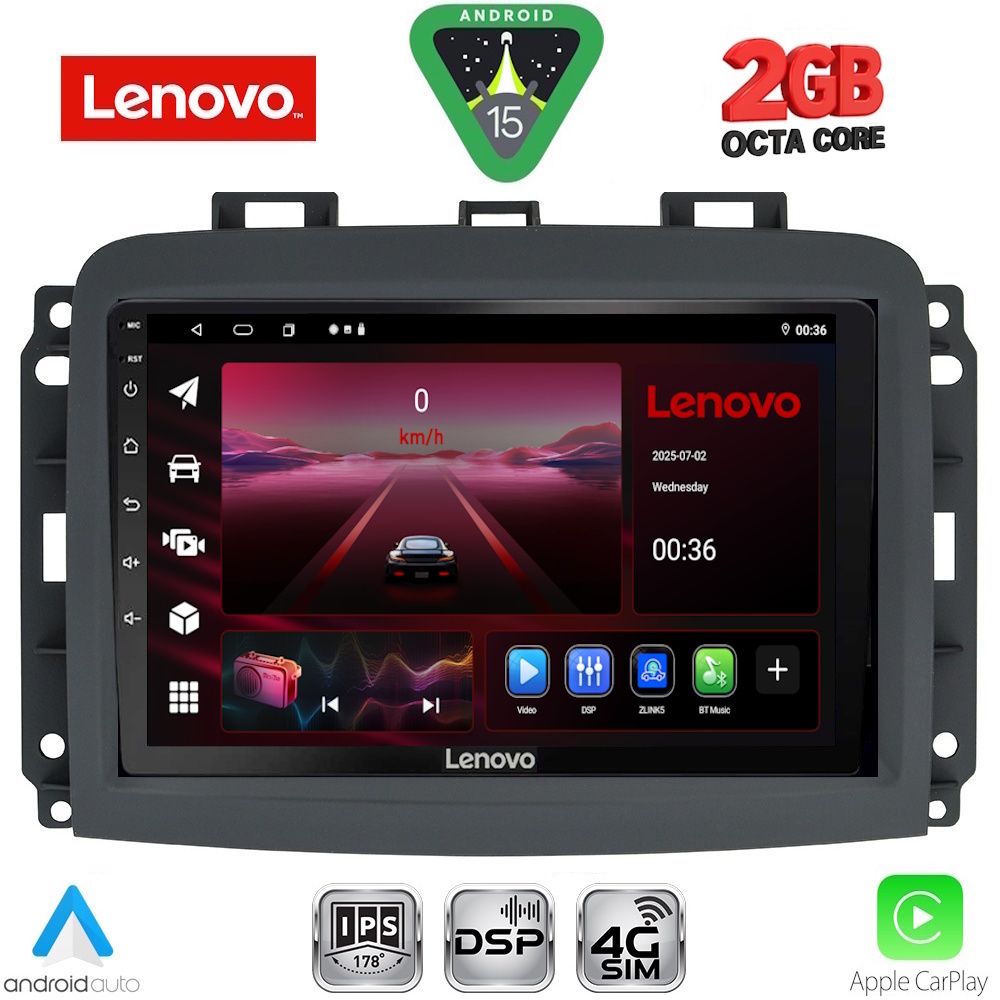 Βλησαρούλης Car Center - LENOVO LVF 5132_CPA (10inc) MULTIMEDIA TABLET for FIAT 500L mod. 2012-2024