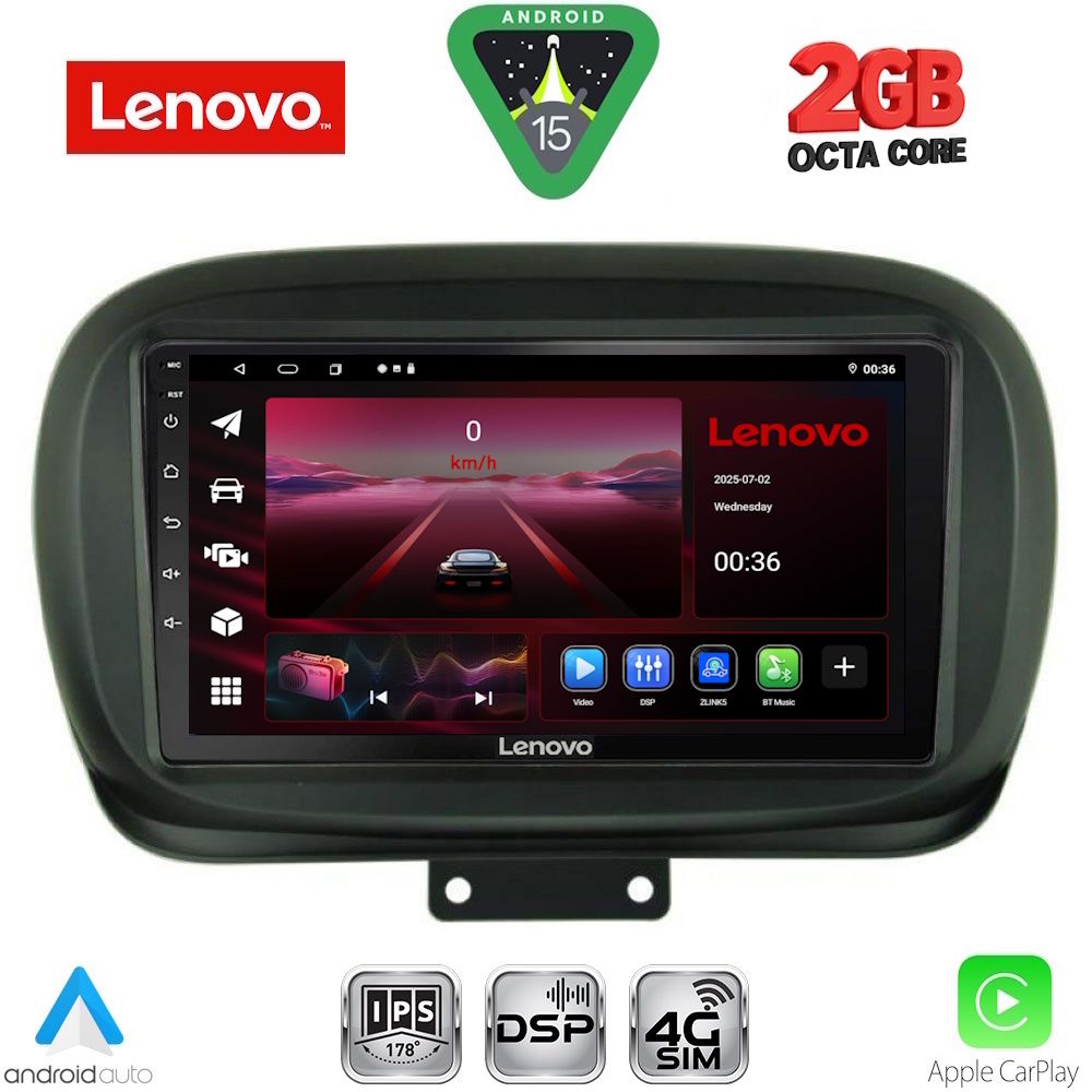 Βλησαρούλης Car Center - LENOVO LVF 5134_CPA (9inc) MULTIMEDIA TABLET for FIAT 500Χ mod. 2014-2024