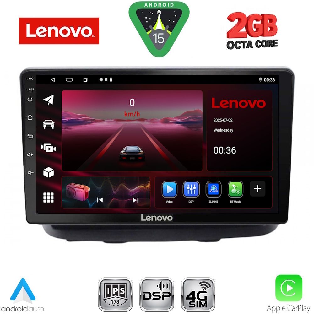 Βλησαρούλης Car Center - LENOVO LVF 5135_CPA (10inc) MULTIMEDIA TABLET for FIAT DOBLO mod. 2002-2009
