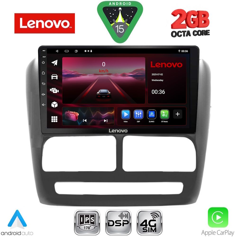 Βλησαρούλης Car Center - LENOVO LVF 5137_CPA (9inc) MULTIMEDIA TABLET for FIAT DOBLO mod. 2010-2015