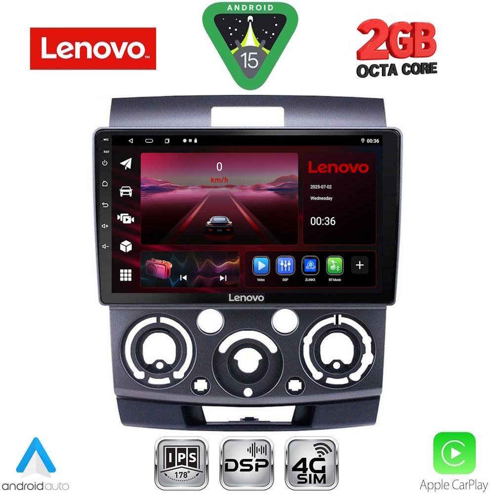 Βλησαρούλης Car Center - LENOVO LVF 5170_CPA (9inc) MULTIMEDIA TABLET for FORD RANGER | MAZDA BT50 mod. 2006-2011