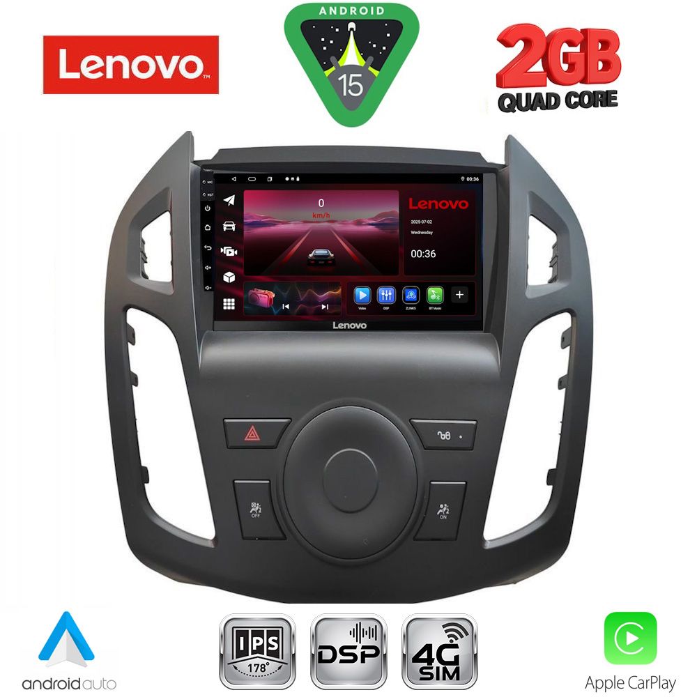 Βλησαρούλης Car Center - LENOVO LVF 5176_CPA (9inc) MULTIMEDIA TABLET for FORD TRANSIT CONNECT mod. 2013-2018
