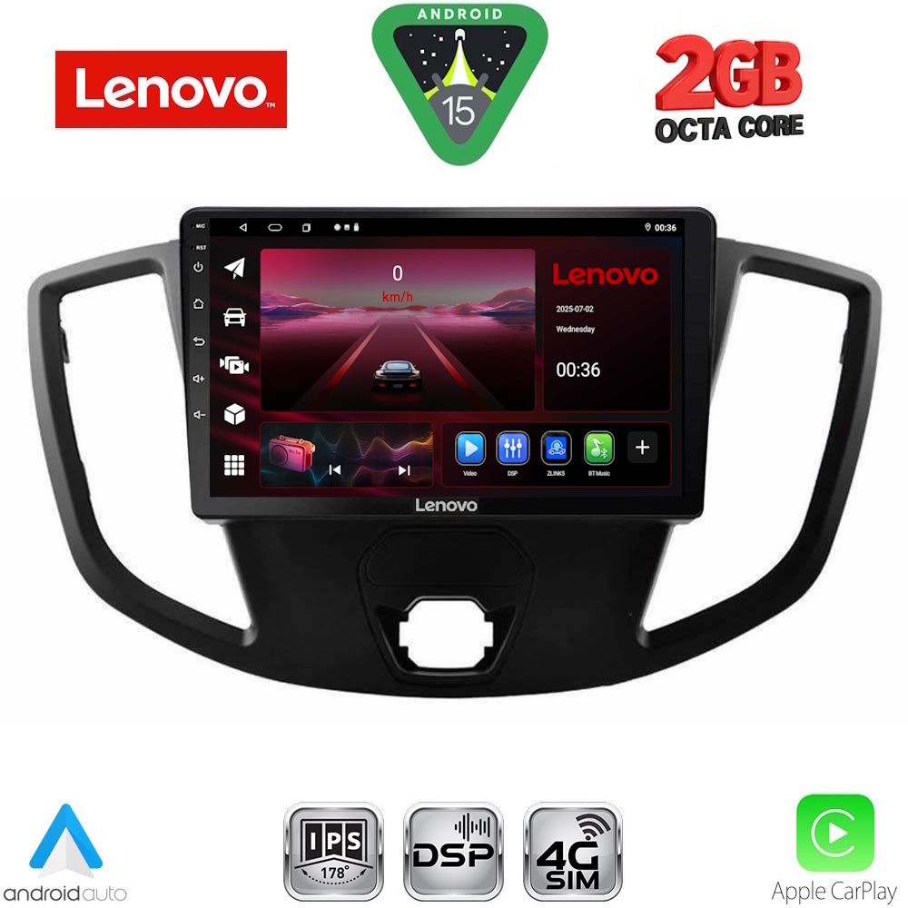 Βλησαρούλης Car Center - LENOVO LVF 5179_CPA  (9inc) MULTIMEDIA TABLET for FORD TRANSIT mod. 2014-2020
