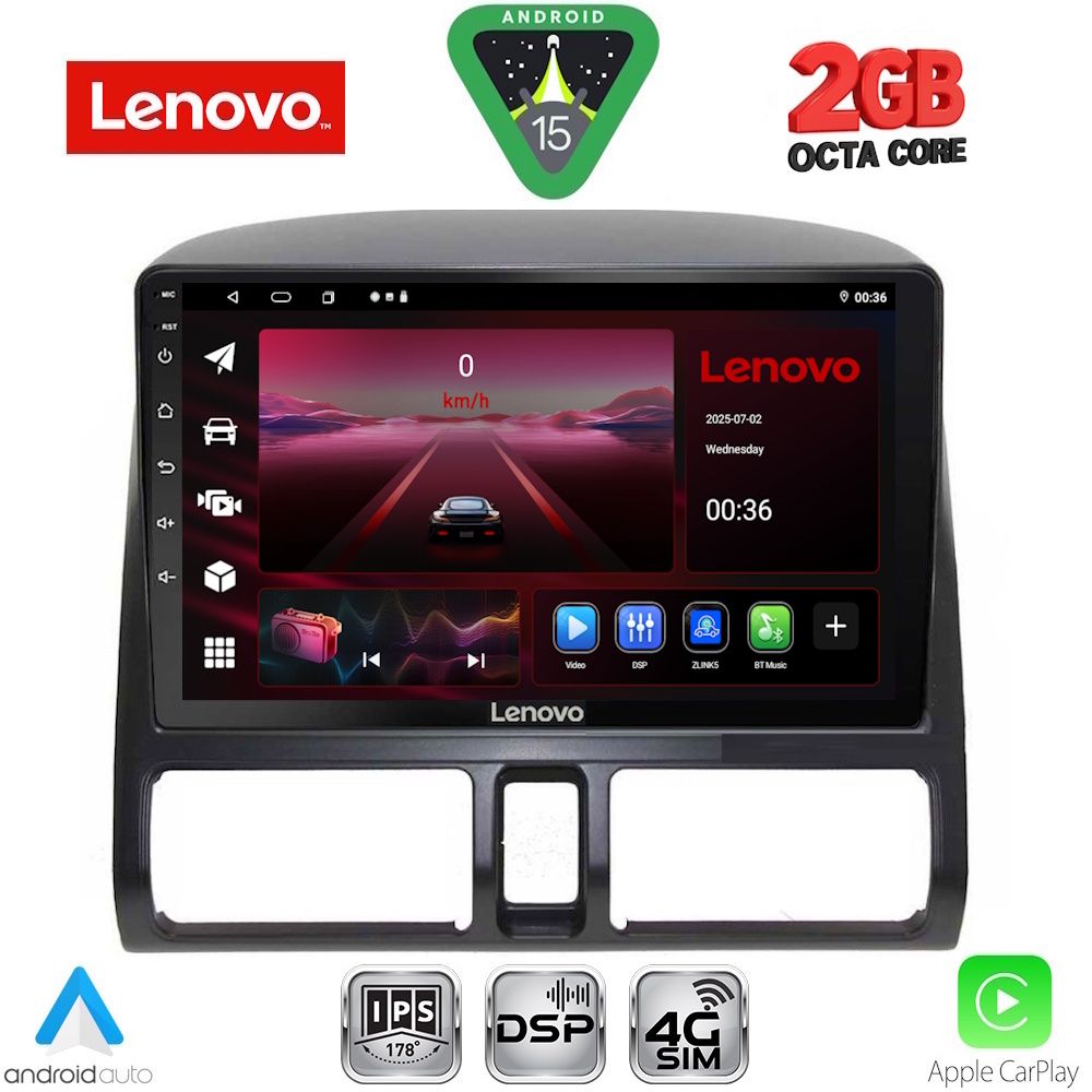 Βλησαρούλης Car Center - LENOVO LVF 5196_CPA CLIMA (9inc) MULTIMEDIA TABLET for HONDA CRV mod. 1996-2006