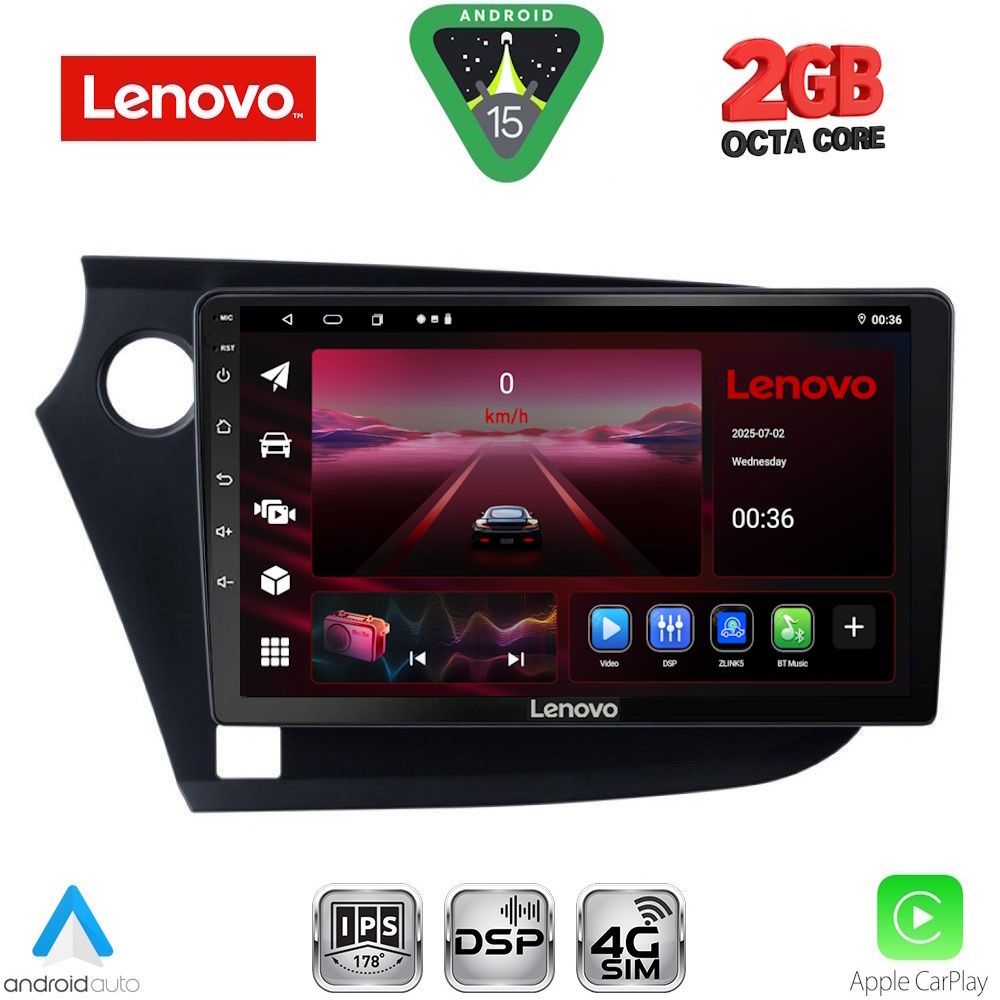 Βλησαρούλης Car Center - LENOVO LVF 5205_CPA (9inc) MULTIMEDIA TABLET for HONDA INSIGHT mod. 2009-2014