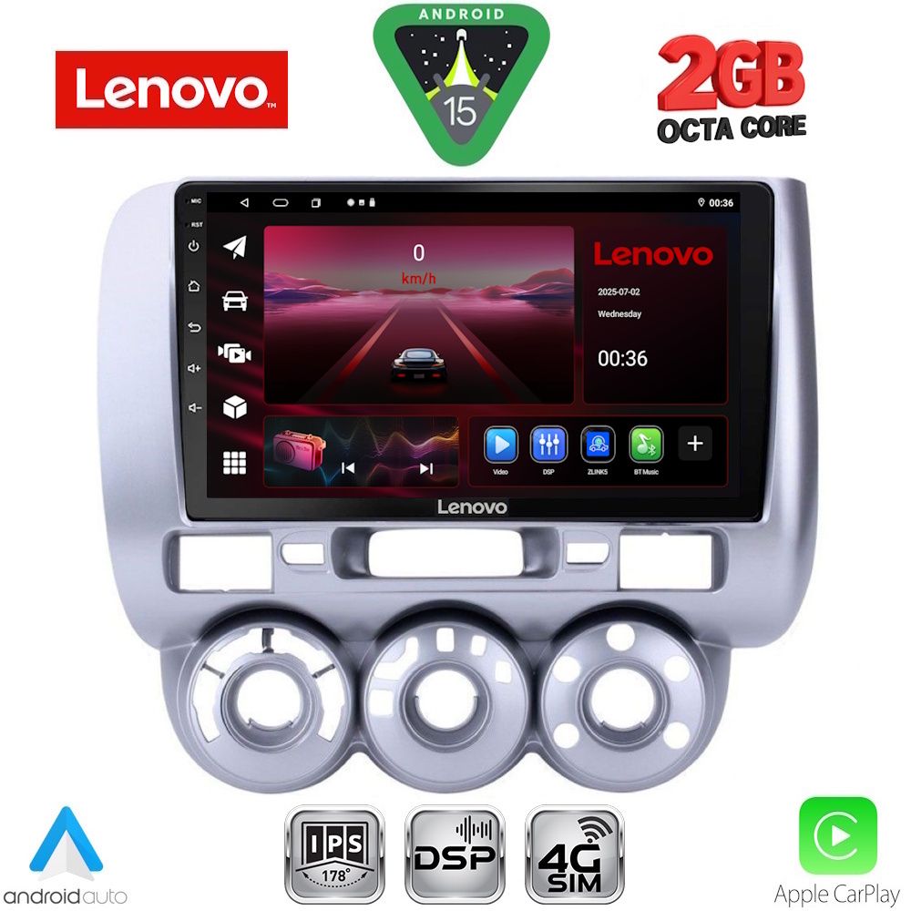 Βλησαρούλης Car Center - LENOVO LVF 5210_CPA A/C (9inc) MULTIMEDIA TABLET for HONDA JAZZ mod. 2002-2008